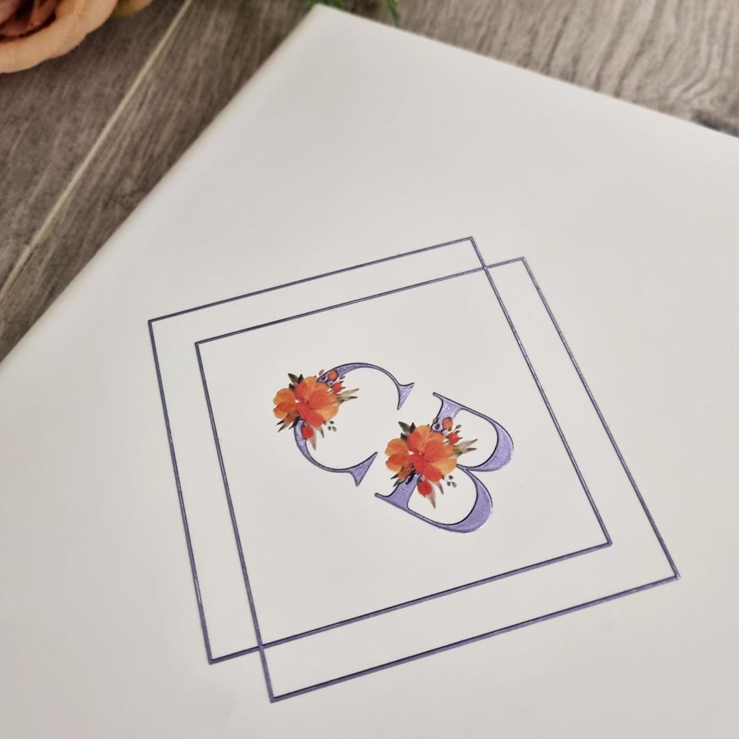 Floral Initials Wedding Planning Notebook 6 B2BB_Initial-notebook_lilac_close