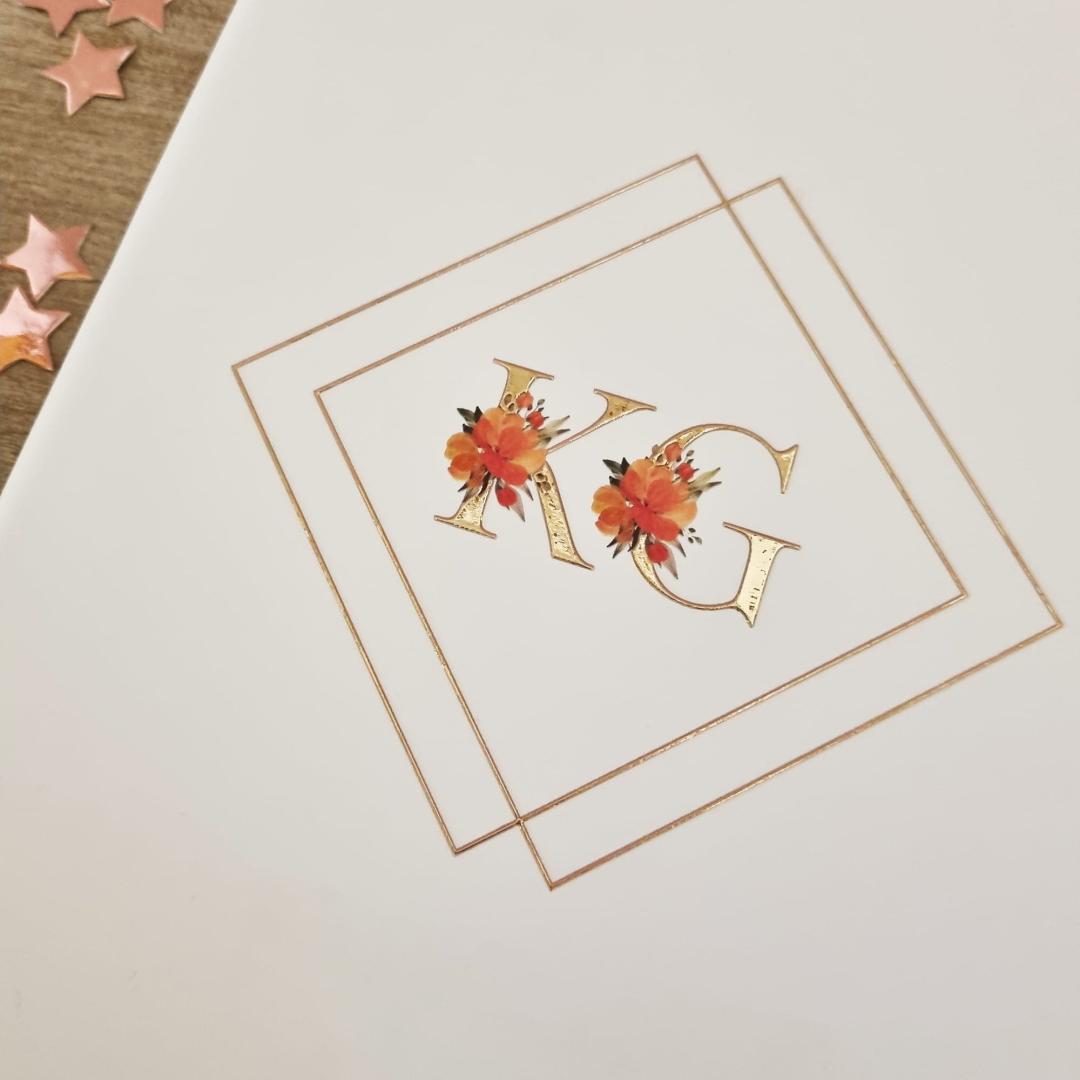 Floral Initials Wedding Planning Notebook 3 B2BB_Initial-notebook_rosegold_close